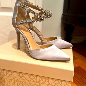 Badgley Mischka Silver Shoe